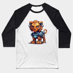 Cartoon lion robots. T-Shirt, Sticker. Baseball T-Shirt